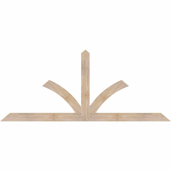 Ekena Millwork Richland Smooth Timber Gable Bracket, Douglas Fir, 72"W x 30"H x 1 1/2"D x 3 1/2"F, 10/12 Pitch GBW072X30X0204RIC00SDF - main